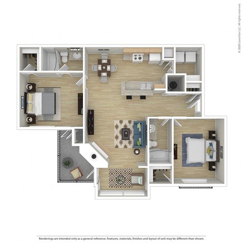 a typical floor plan of a 1 bedroom apartment